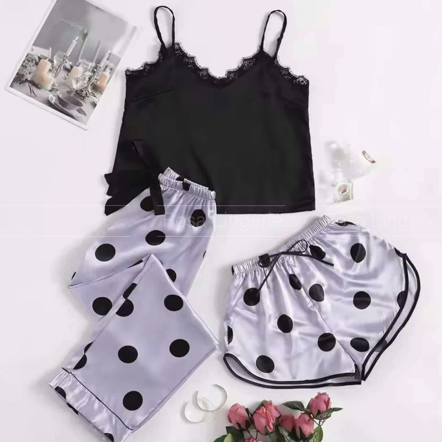 Pyjama Satin 3 Pcs