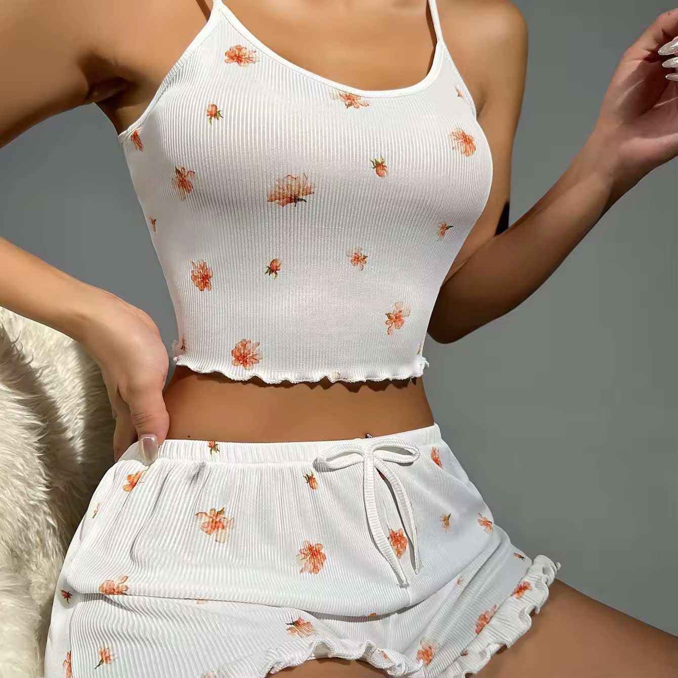Pyjama Short Fleurie
