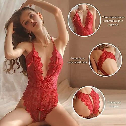 Trikini Rouge Col V