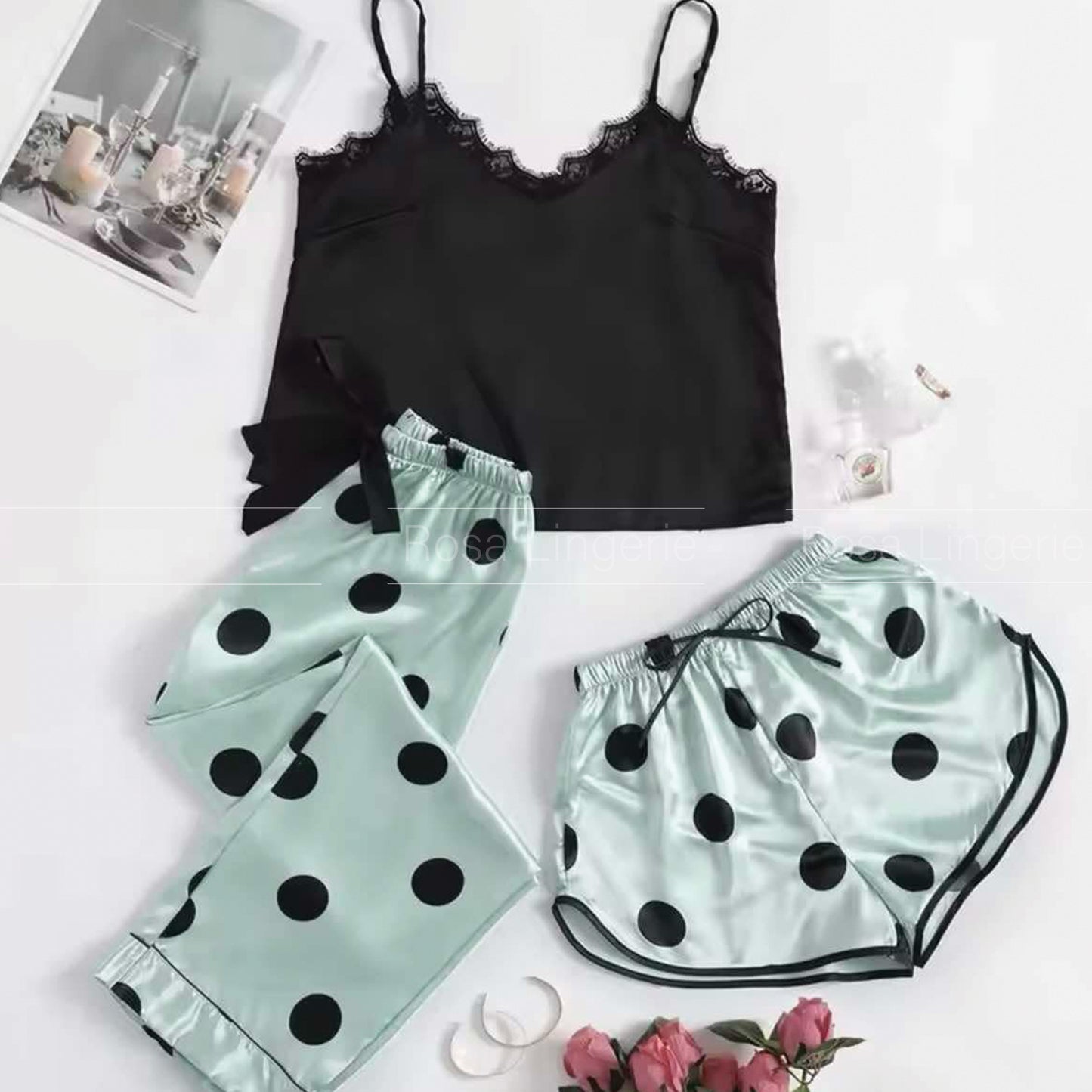 Pyjama Satin 3 Pcs