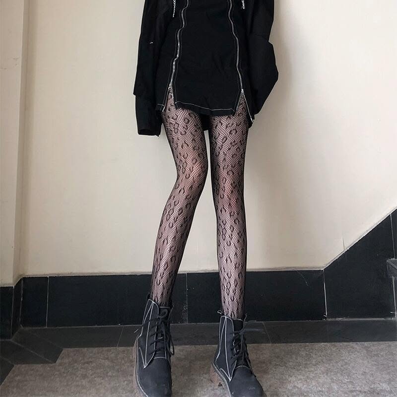 collants Résille Motif Léopard