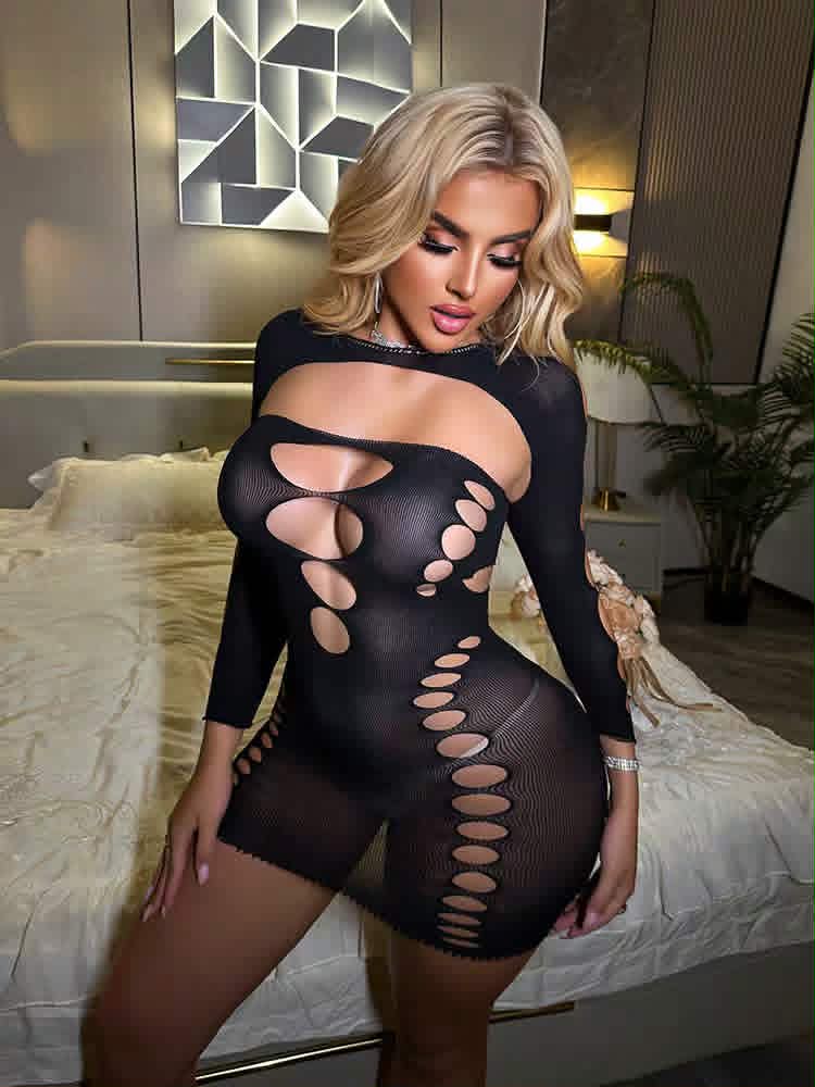 Robe Sexy Mini Ajourée
