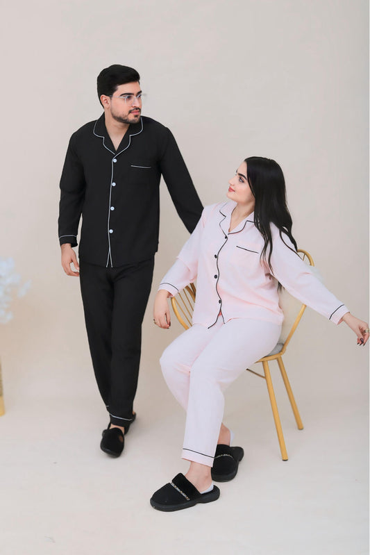 Pyjama de Couple manche longue  (2 pyjamas)